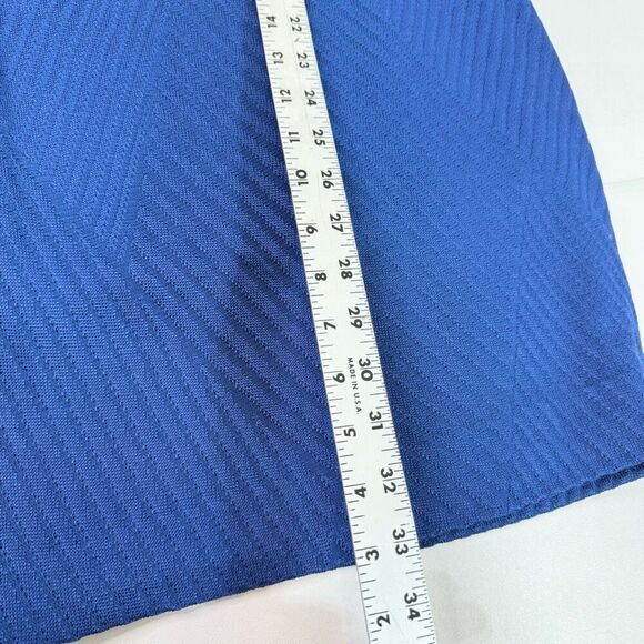 Ming Wang Dress Womens Small Jacquard Textured Royal Blue Sleeveless Bodycon - Picture 6 of 7